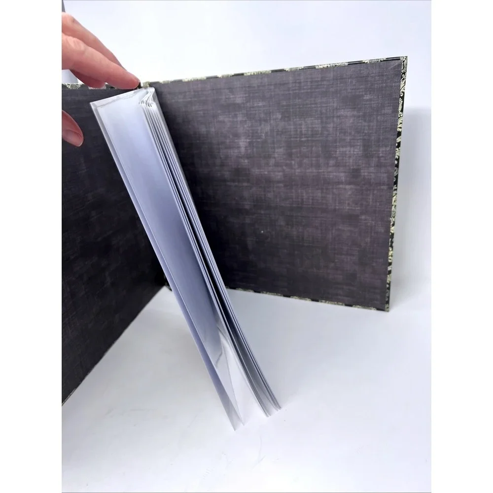 12x12 Black Gold Damask Scrapbook Album Refillable Expandable Pages Photo Book